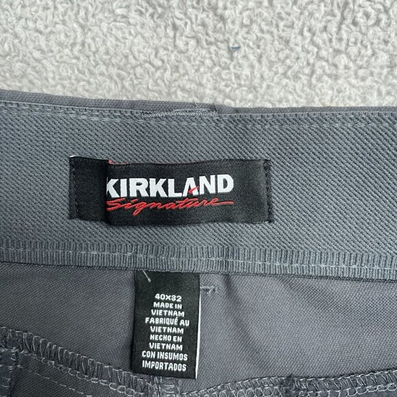 NWOT Kirkland Signature Cargo Tech pants Men's 40x32 Gray Elastic Waist - Picture 4 of 10
